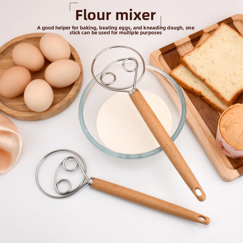 Danish Pancake Pan - مخفق العجين الدانماركي بمقبض بلاستيكي ،