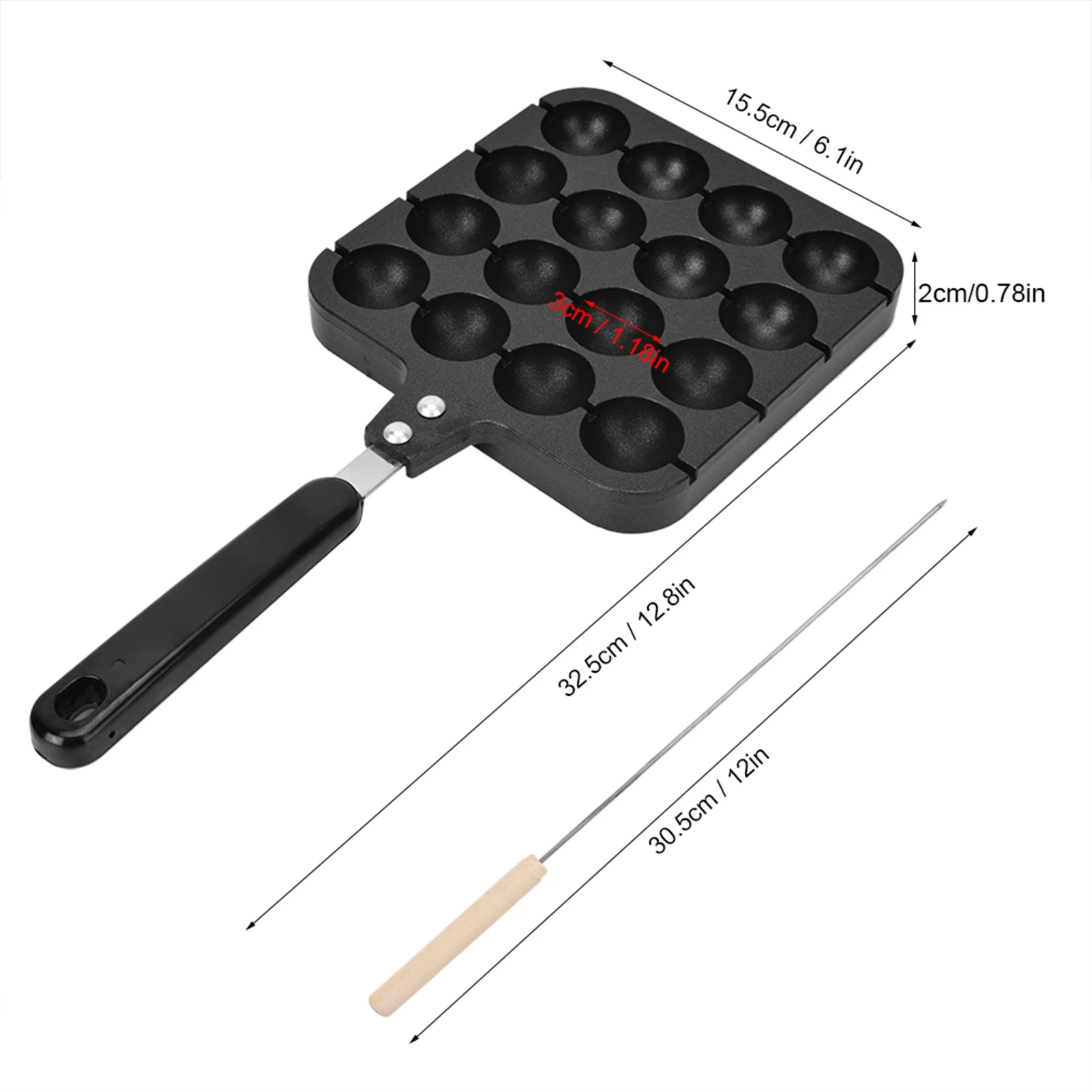مقلاة شواء تاكوياكي غير لاصقة، - مراجعة Takoyaki Grill Plate وسعره